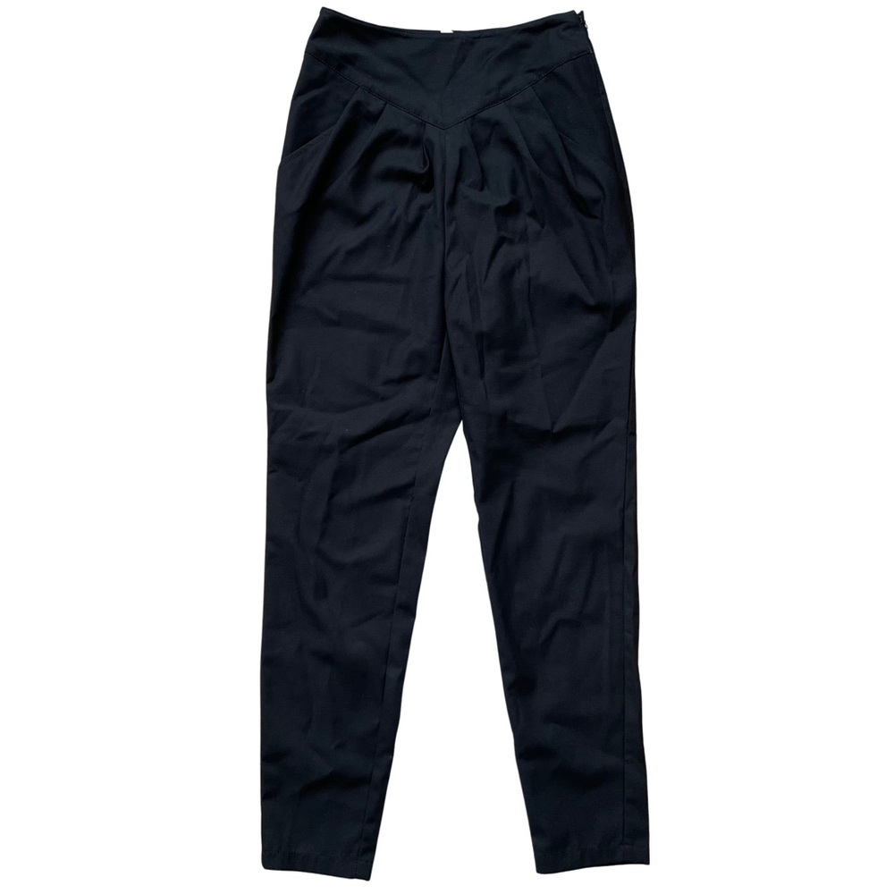 High Waisted Black Trouser Pant